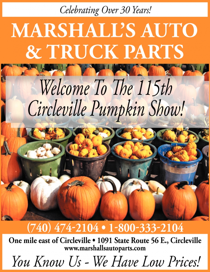 115th Circleville Pumpkin Show!, Marshall's Auto Parts, Circleville, OH