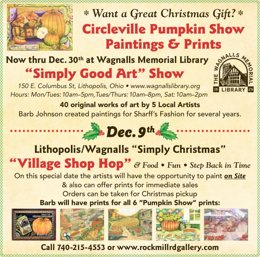 Circleville Pumpkin Show Paintings & Prints, Rockmill Road Gallery
