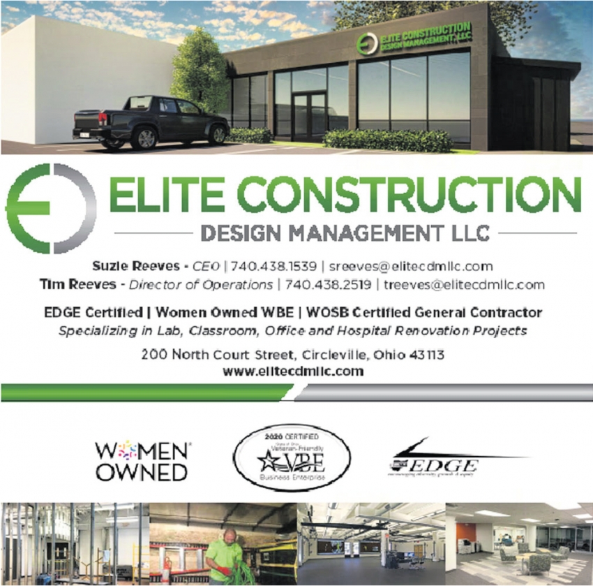 Women Owned, Elite Construction Design Management, Circleville, OH
